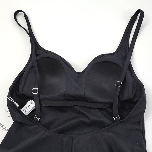 INGEAR SWIM Women's Black One Piece Swimsuit V Neck Convertible Straps Size M - Picture 5 of 15